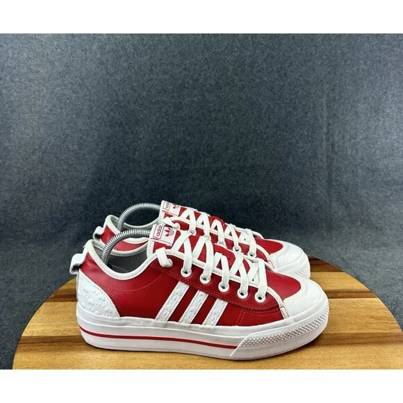 adidas | Shoes | Adidas Nizza Rf Red White Platform Sneakers Fz841 Womens  Size 15 | Poshmark